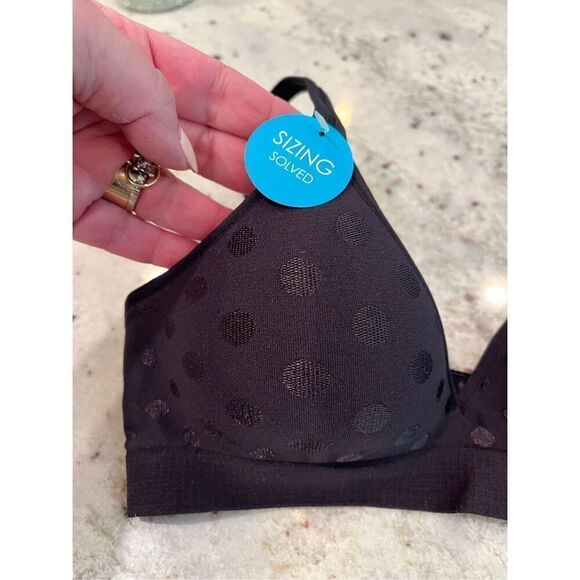 Barely There Black Dot Wire Free Bra XS (A-B 30-32) NWT - Picture 3 of 8